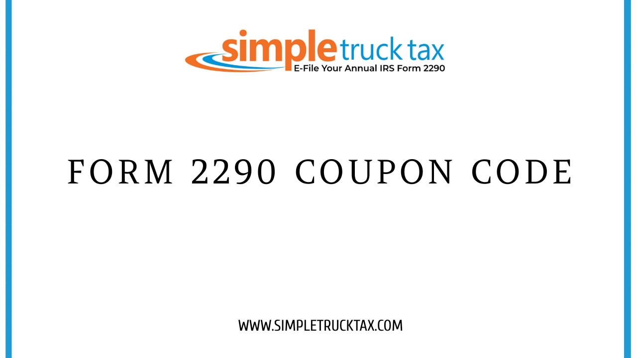 Form 2290 Coupon Code