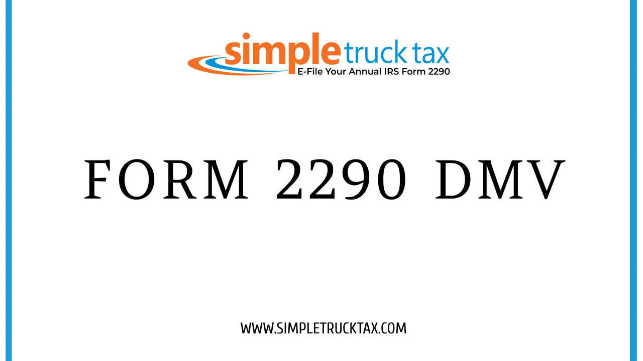 Form 2290 DMV